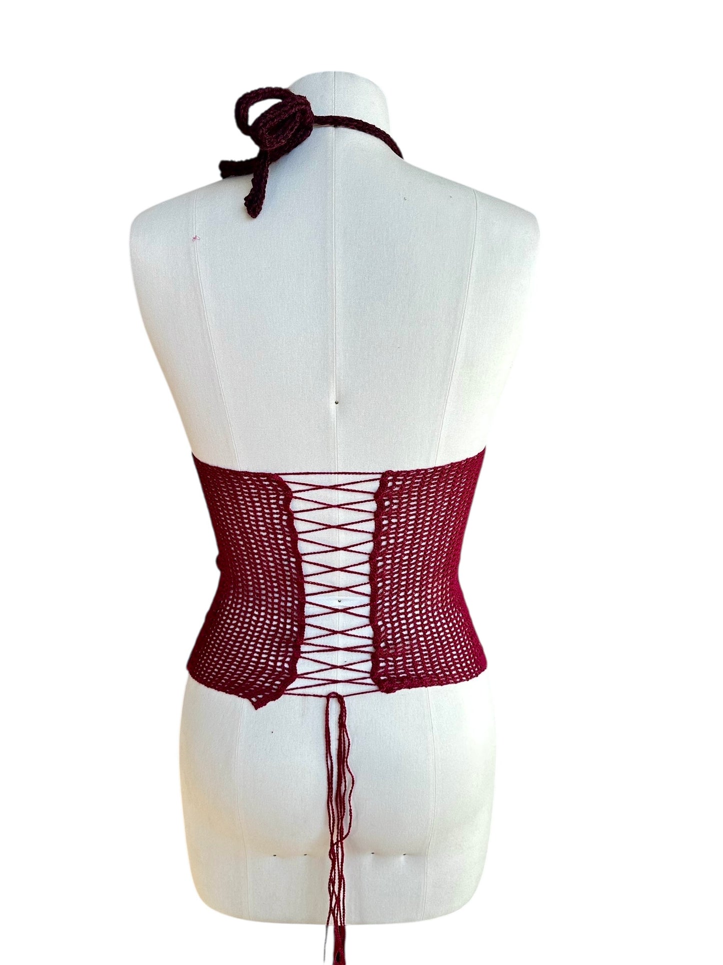 Blackberry Filet Crochet Halter top