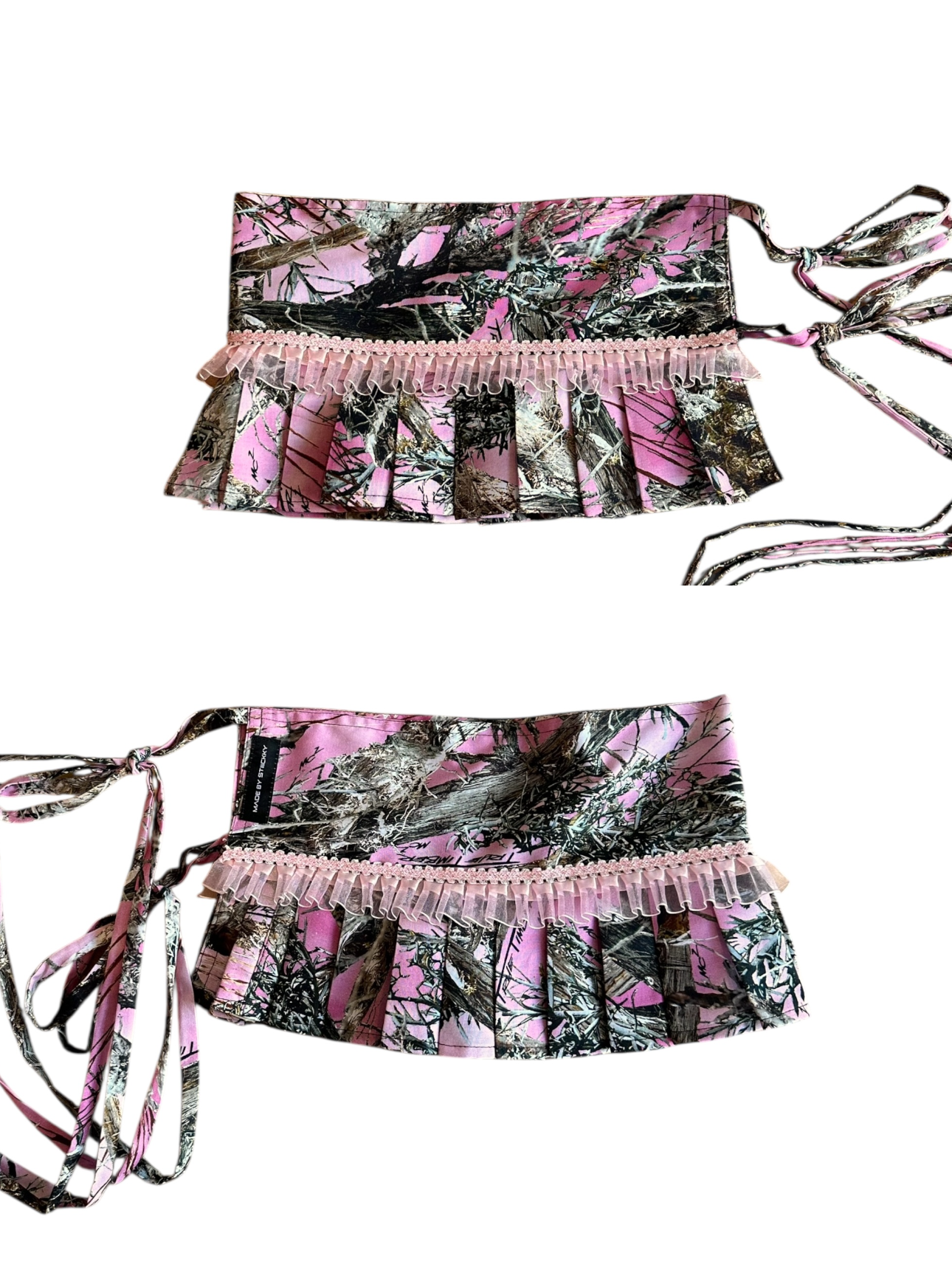 Pink Camo Belt Mini Skirt