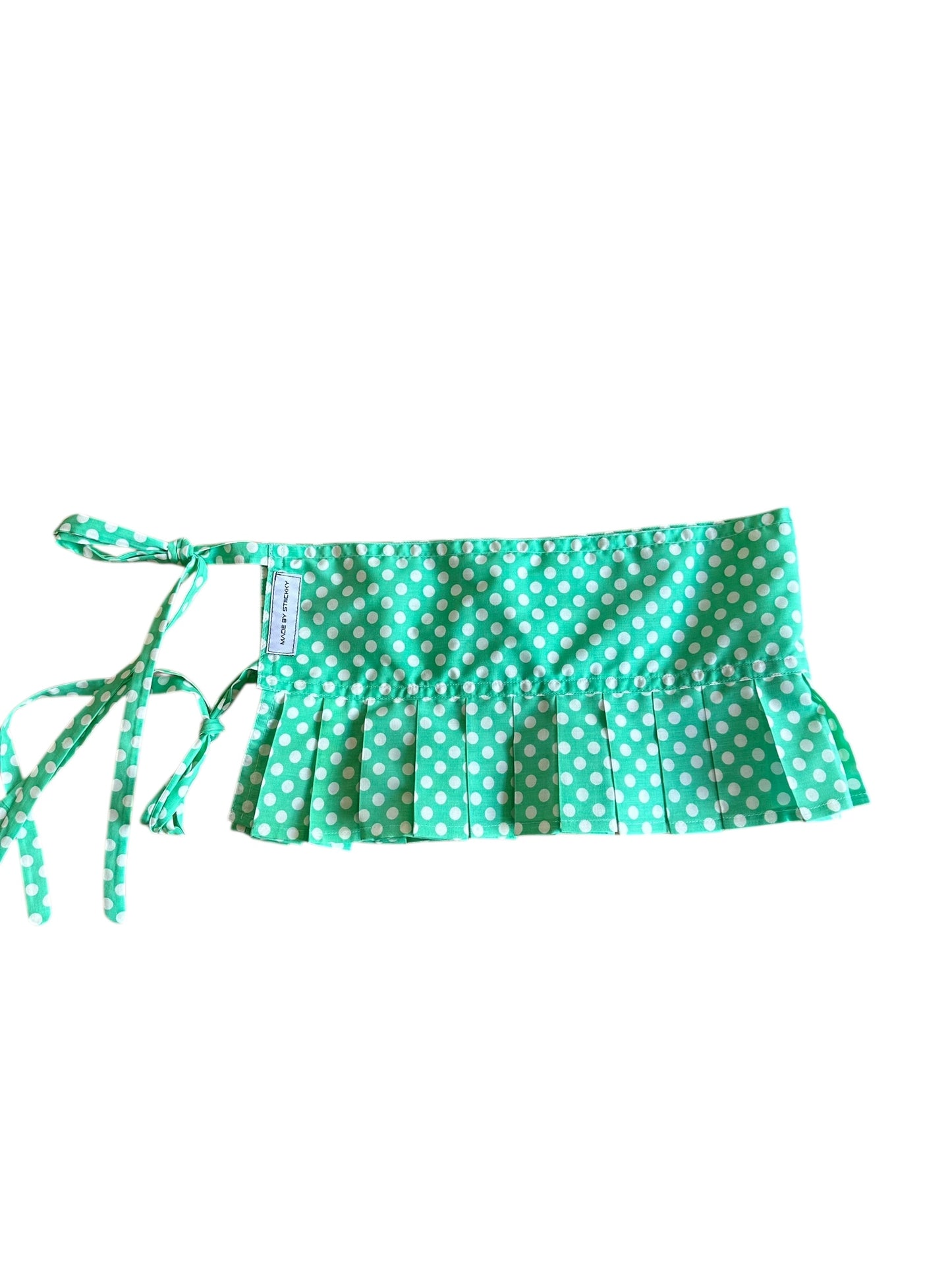 Mint Polkadot Belt Mini Skirt