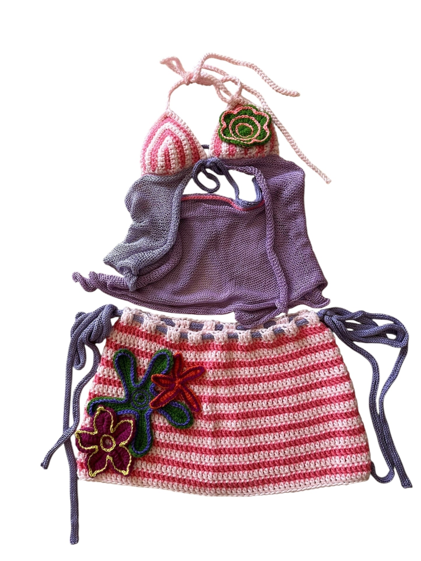 Flower Crochet 2-Piece Set