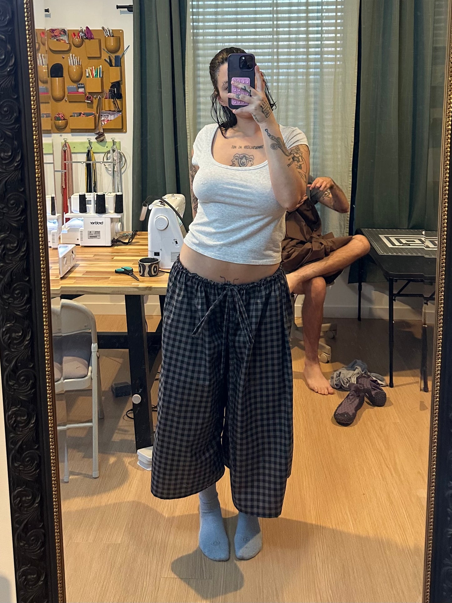 Gingham Box Short