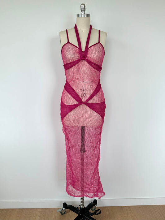 Shibari Pink Maxi Dress