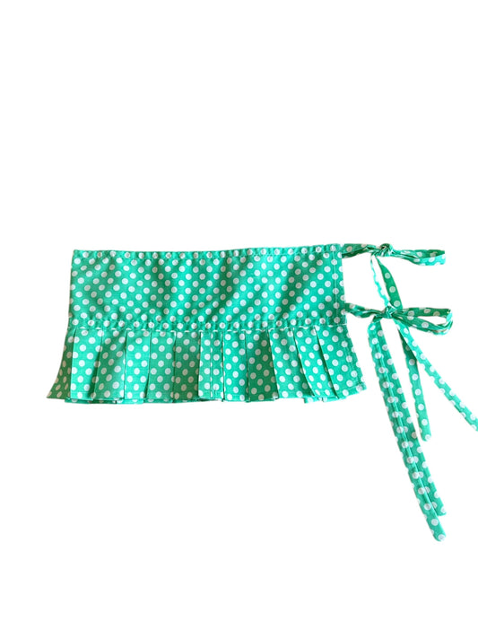 Mint Polkadot Belt Mini Skirt