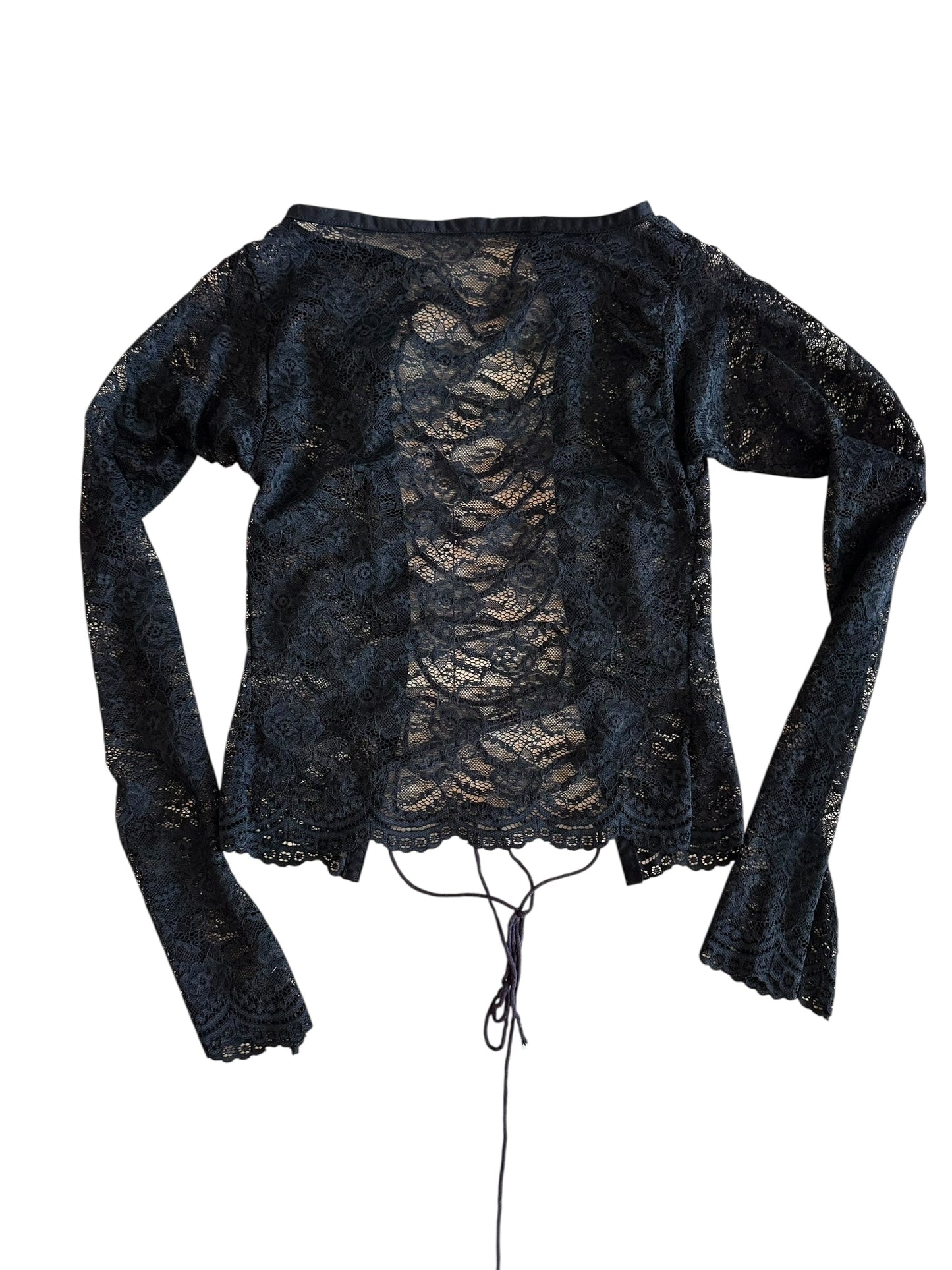 Raven Lace-Up Longsleeve Top