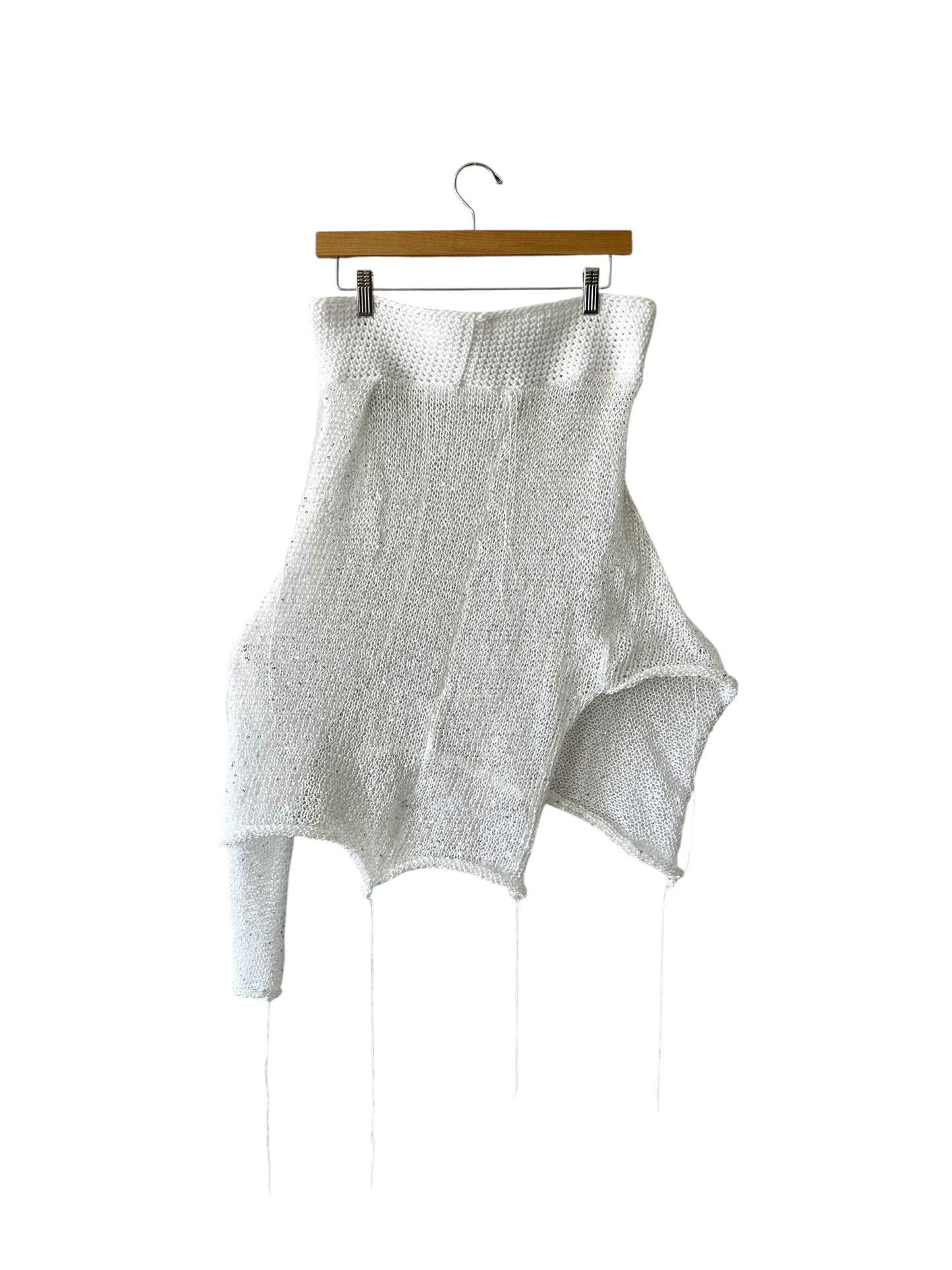 White Sequin Skirt