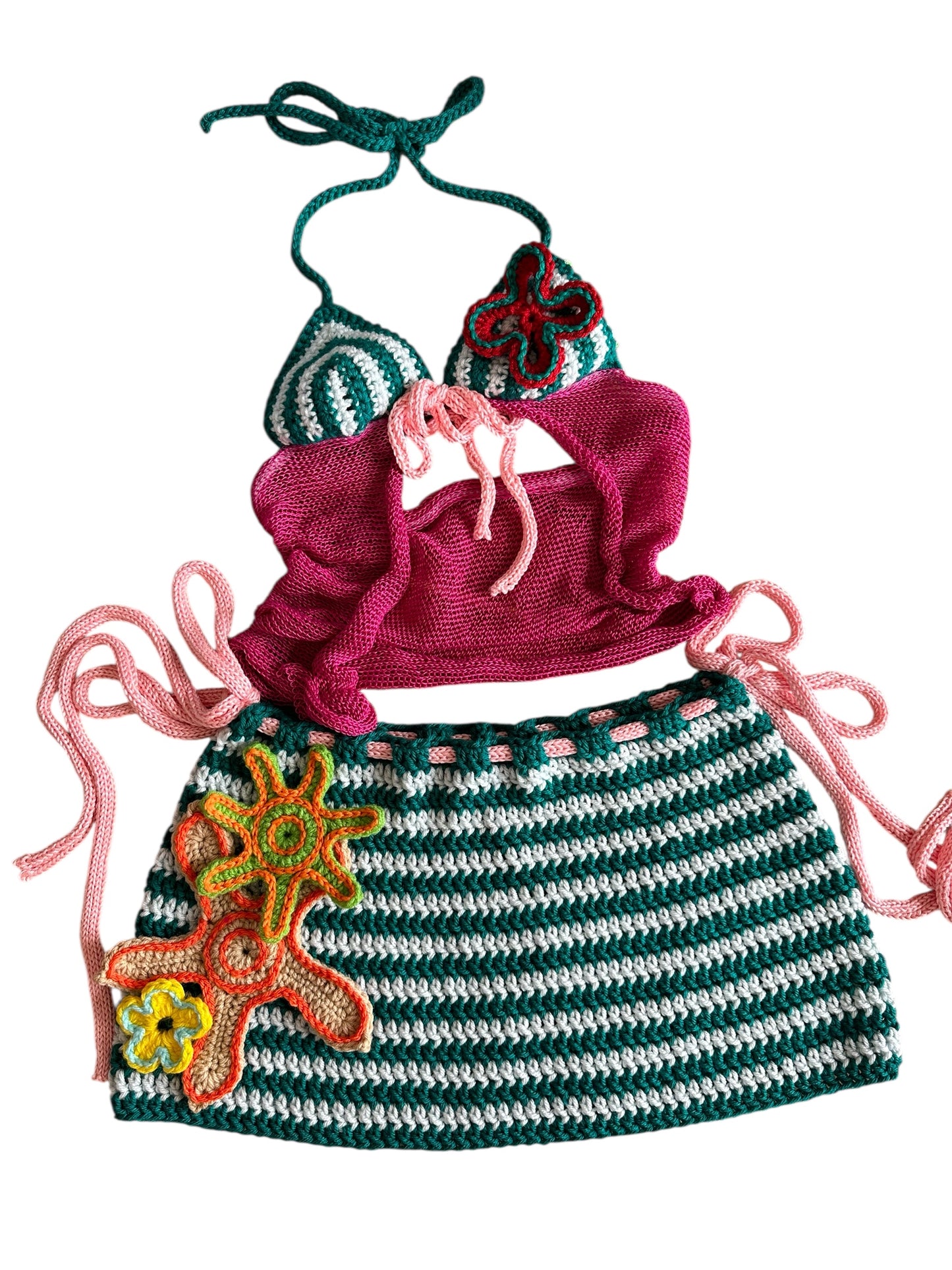 Flower Crochet 2-Piece Set