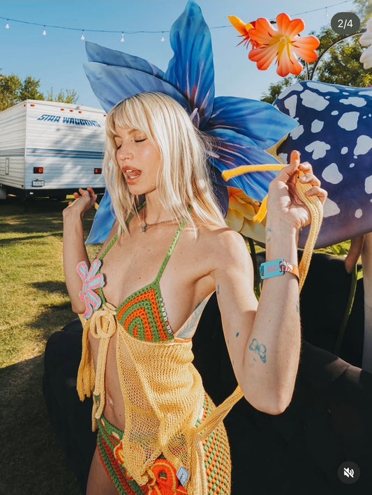 Anabel Crochet Flower 2-Piece Set