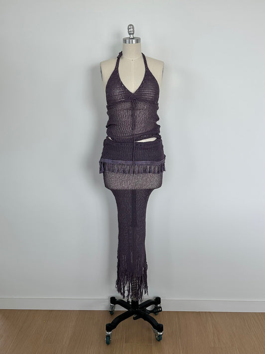 Purple Fringe 2-Piece Set