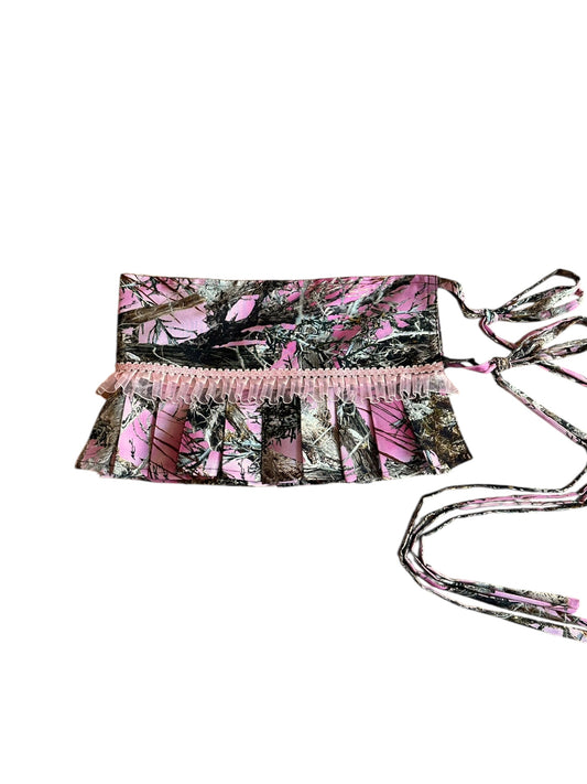 Pink Camo Belt Mini Skirt