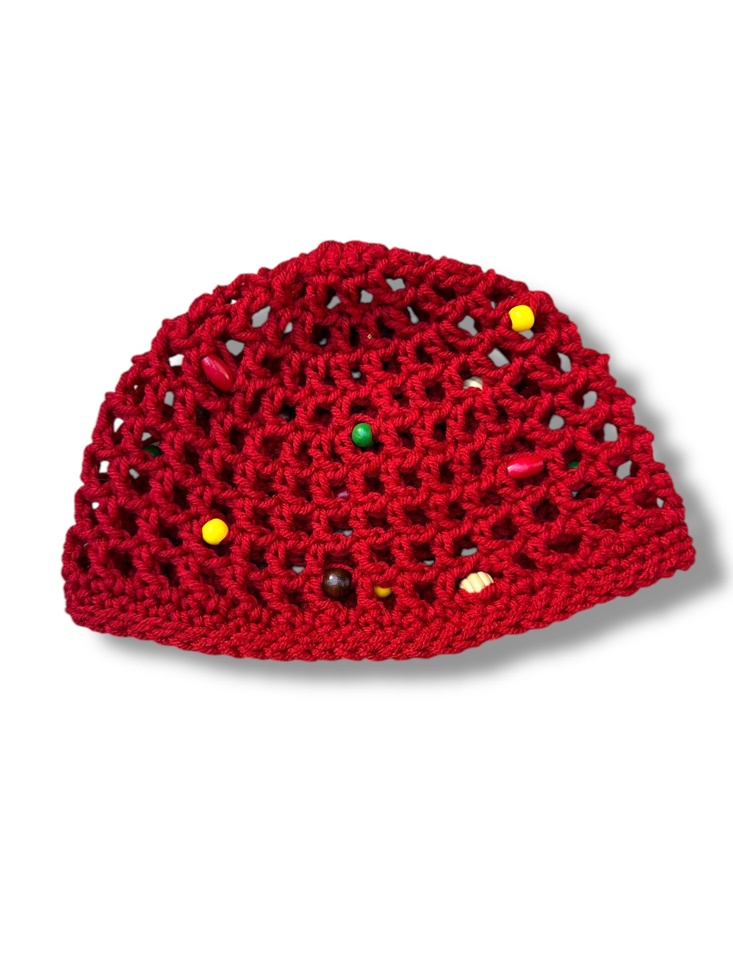 Red Beaded Cap