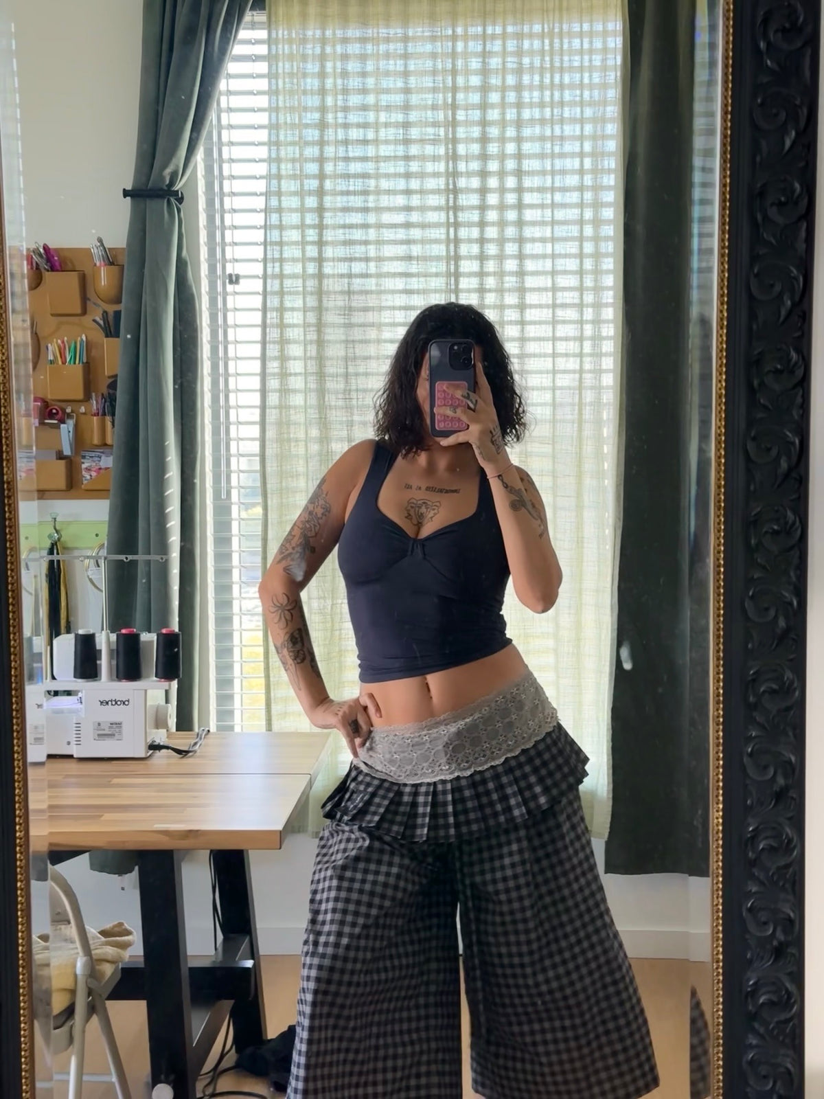 Gingham Mini Skirt